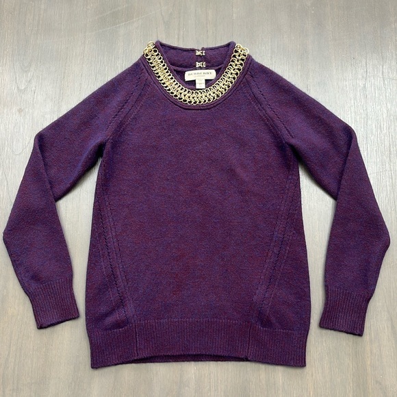 Burberry Sweaters - Burberry Wool and Cashmere Crew Neck Sweater Cropped Length